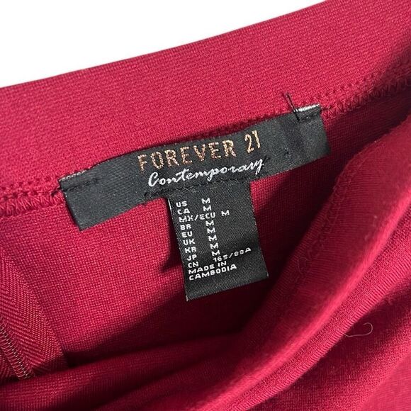 Forever 21 Contemporary Off The Shoulder Bodycon Mermaid Dress Red Size Medium - Picture 5 of 7